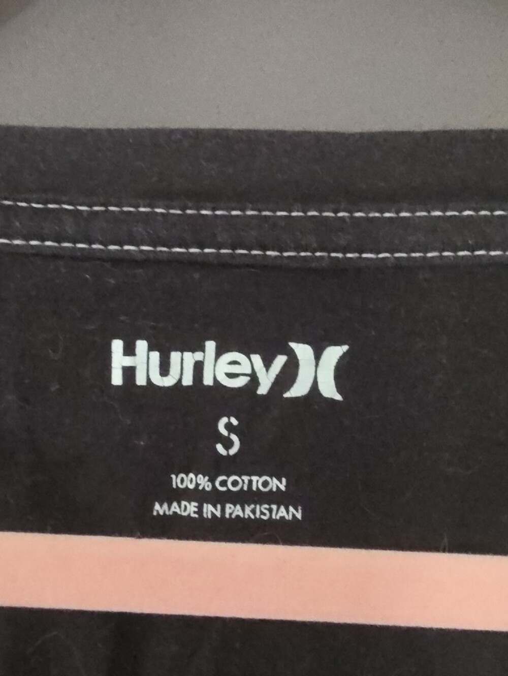 Hurley Black V-Neck Tee with Pink Owl Graphic - Picture 2 of 3